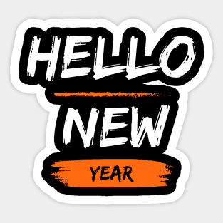 Hello New Year Sticker